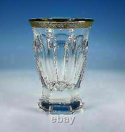 Moser Crystal Glass Adela Melikoff 24KT Gold Rim High Ball/Tumbler/Water/Water