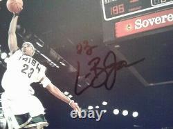 NBA PHENOM LEBRON JAMES Hand-Sign Autographed RARE High School 8x10 Photo withCOA