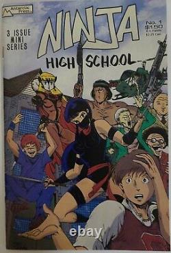NINJA HIGH SCHOOL #1 1987 Antarctic Pres3 Issue Mini Series comic Book SIGNED