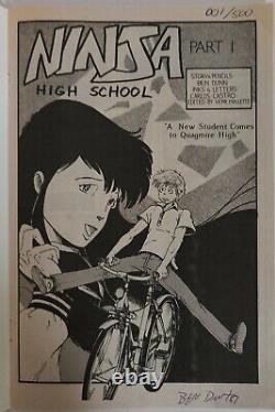 NINJA HIGH SCHOOL #1 1987 Antarctic Pres3 Issue Mini Series comic Book SIGNED