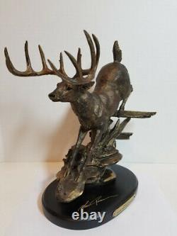 NWTF Deer Sculpture High Tailin by Marc Pierce Limited Edition Signed