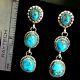 Navajo Natural Morenci turquoise earrings pyrite TByrd AJ high grade 3040