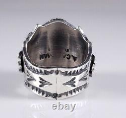 Navajo Sterling Silver Ring Rare High Grade Colina Verde Variscite Andy Cadman