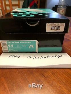 Nike SB Dunk High DOG WALKER Size 6.5 SIGNED BOX With LEASH AND STICKERS. OG ALL