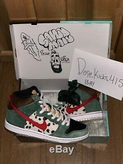 Nike SB Dunk High DOG WALKER Size 9.5 SIGNED BOX With STICKERS, OG ALL