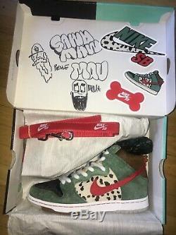 Nike SB Dunk High Walk The Dog Size 9 SIGNED BOX With STICKERS & LEASH, OG ALL