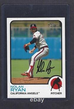 Nolan Ryan Autograph signed 2022 Topps Heritage High Box Topper Auto #OB-NR