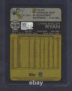 Nolan Ryan Autograph signed 2022 Topps Heritage High Box Topper Auto #OB-NR