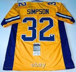 O. J. Simpson Galileo High signed Custom jersey autographed JSA Witnessed