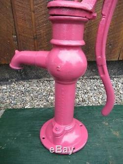 OLD Cast Iron Hand WATER PUMP in GREAT Condition Signed R McDougal 25 High