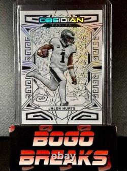 Obsidian Football 2023 Jalen Hurts Electric Etch White Contra 81 SP SSP