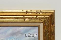 Oil painting on canvas, seascape, Sailing ship on the high seas, Signed, Framed