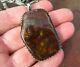 Old Navajo Foliate Sterling High Quality Fire Agate Necklace Signed 60 Grams
