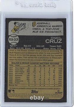 Oneil Cruz 2022 Topps Heritage High Number Real One #ROA-OCR Rookie Auto RC
