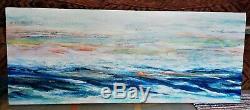 Original Abstract Painting 102x46cm Acrylic over Highly Textured Gesso Canvas