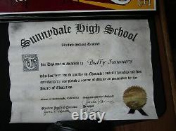 Original Buffy The Vampire Slayer Sunnydale High 99 Signed Yearbook & Diploma