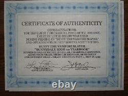 Original Buffy The Vampire Slayer Sunnydale High 99 Signed Yearbook & Diploma