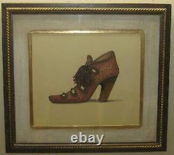 Original FIONA SAUNDERS'19th Century HIGH HEEL Tassel Shoe' PAINTING for BOMBAY