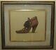 Original FIONA SAUNDERS'19th Century HIGH HEEL Tassel Shoe' PAINTING for BOMBAY