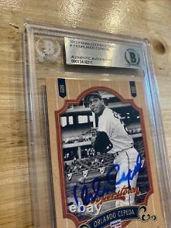 Orlando Cepeda BGS AUTOGRAPH Authentic High End Man Cave Collector Card 2012 WOW