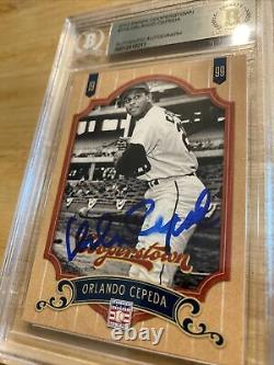 Orlando Cepeda BGS AUTOGRAPH Authentic High End Man Cave Collector Card 2012 WOW