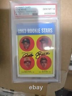 Pete Rose Autographed 1963 Rookie Stars card