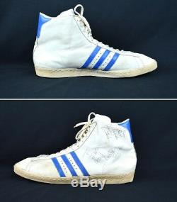 RARE! Vintage ADIDAS High Top Shoes 70's Signed Detroit Pistons Basketball 19