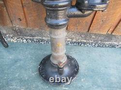 RARE Vintage Cast Iron Hand WATER PUMP + BRASS Cylinder 31 High Signed GOULD