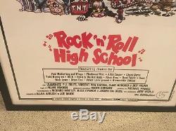 Ramones Rock N Roll High School Movie Poster Autograph Signed By All 6 JSA/LOA