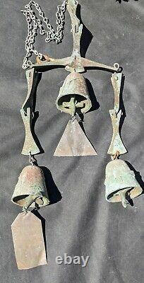 Rare Highly Collectible Iconic Paolo Soleri Italian Brutalist Bronze Wind Bells