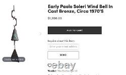 Rare Highly Collectible Iconic Paolo Soleri Italian Brutalist Bronze Wind Bells
