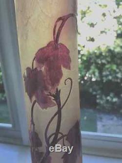 Rare Legras Signed Cameo Vase 26 High