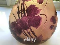 Rare Legras Signed Cameo Vase 26 High