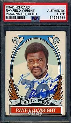 Rayfield Wright PSA DNA Signed 1972 Topps High Number Rookie Autograph