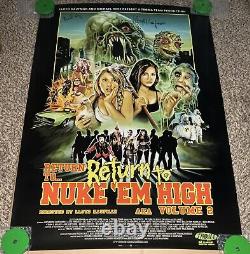 Return To Nuke Em High Volume 2 Movie Poster Autographed Near Mint Ships Free