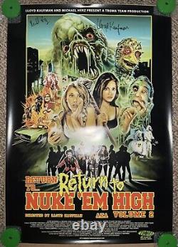 Return To Nuke Em High Volume 2 Movie Poster Autographed Near Mint Ships Free