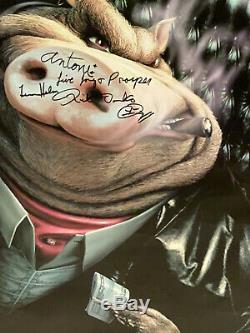 Rick Danko Levon Helm Doodled & Signed THe Band Poster HIGH On The HOG