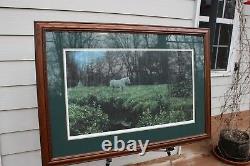 Robert Bateman High Camp at Dusk framed matted signed limited edition Print