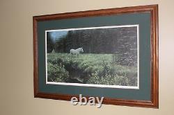 Robert Bateman High Camp at Dusk framed matted signed limited edition Print