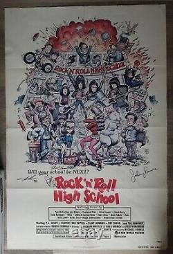 Rock'n'Roll High School orig. Promotion poster. SIGNED by Ramones