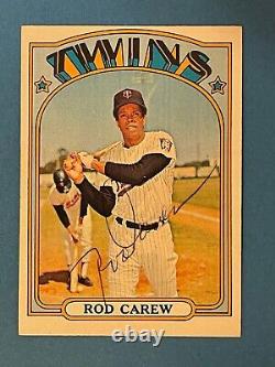 Rod Carew Autograph 1972 Topps #695 Twins HOF