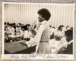 SHIRLEY CHISHOLM HAND SIGNED AUTOGRAPHED 7 X 9 PHOTO ALWAYS AIM HIGH WithCOA RARE