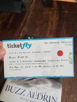 SIGNED Buzz Aldrin, No Dream Is Too High, HC/DJ with original event ticket