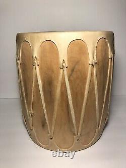 SIGNED Cochiti Pueblo Drum with Drumstick by Gabe Yellowbird Trujillo 13 High