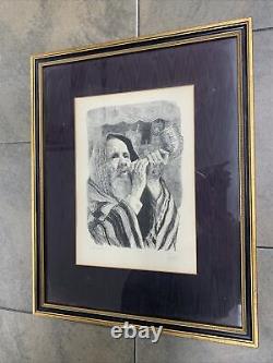 SIGNED High Holidays EMANUEL SCHARY LITHOGRAPH, Numbered And framed