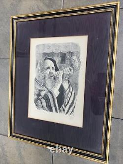 SIGNED High Holidays EMANUEL SCHARY LITHOGRAPH, Numbered And framed