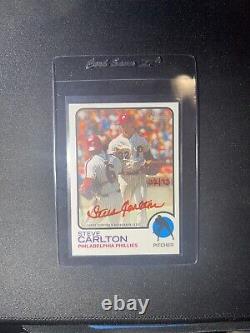 STEVE CARLTON 2022 Topps Heritage High Number Real One Auto #32/73 Jersey #32