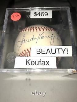 Sandy Koufax Autographed Ball. Nat Lg. PSA/DNA cert. Dodgers. High Grade Signature