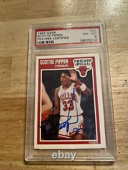 Scottie Pippen PSA DNA Autograph Fleer Collector Card LOW SIGNATURE Auto 1989