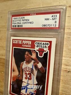 Scottie Pippen PSA DNA Autograph Fleer Collector Card LOW SIGNATURE Auto 1989